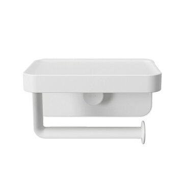 Umbra フレックス シュアロック トイレットペーパーシェルフホルダー ホワイト | トイレ お手洗い ペーパーホルダー 小物置き おしゃれ シンプル 使いやすい 取り付け簡単 丈夫