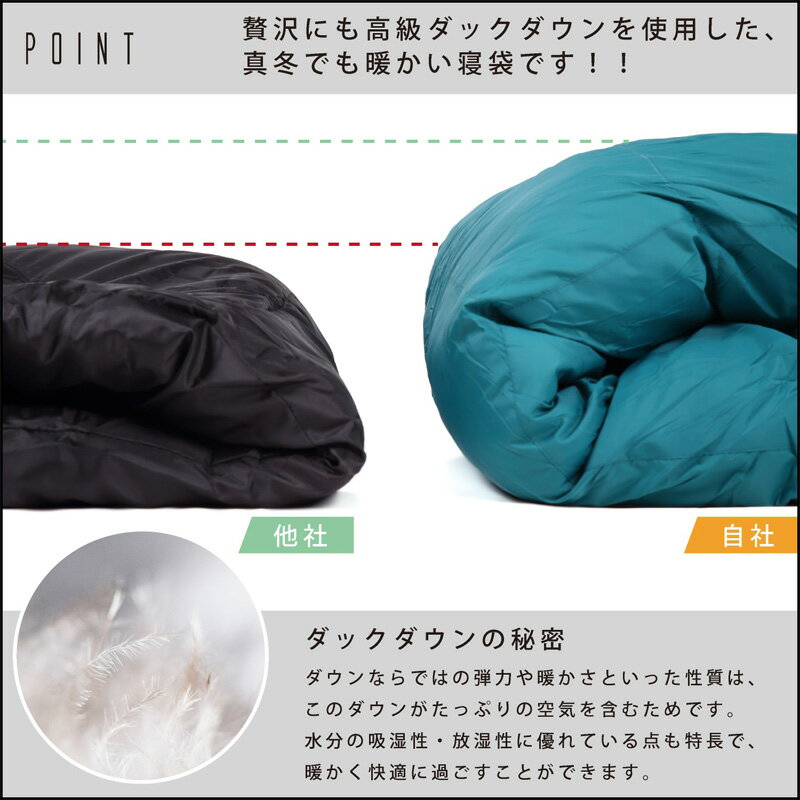 ダウン 寝袋 真冬対応 コンパクト シュラフ シェラフ マミー型 羽毛 ねぶくろ キャンプ 登山 アウトドア 耐寒-30度通販格安セール情報 楽天 通販