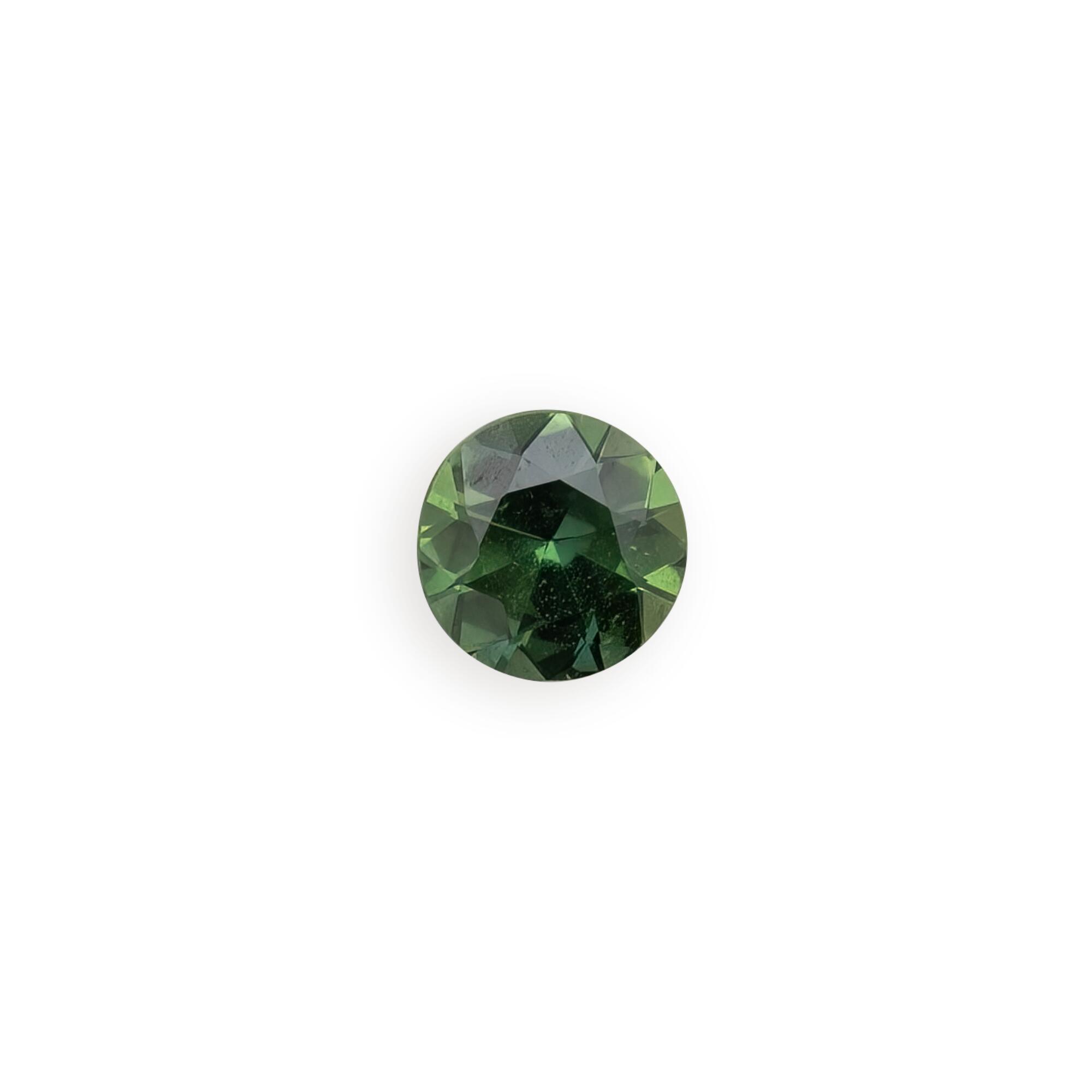クイーンズランドサファイア 0.89ct 5.75mm ラウンド カット グリーン 豪国産サファイア 一点ものルースサファイア