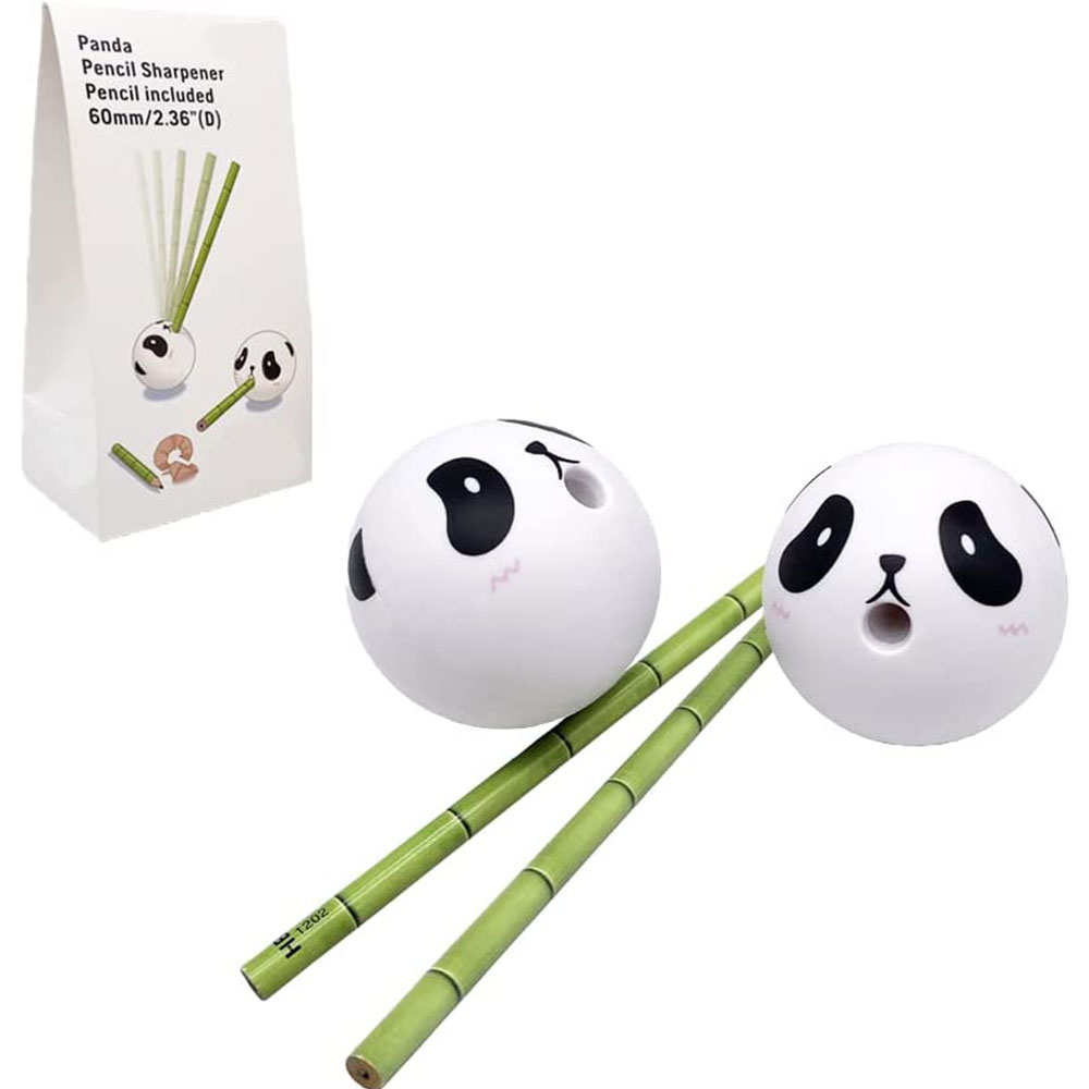 パンダ鉛筆削り おきあがりこぼし 2個入 鉛筆付き ギフト プレゼント