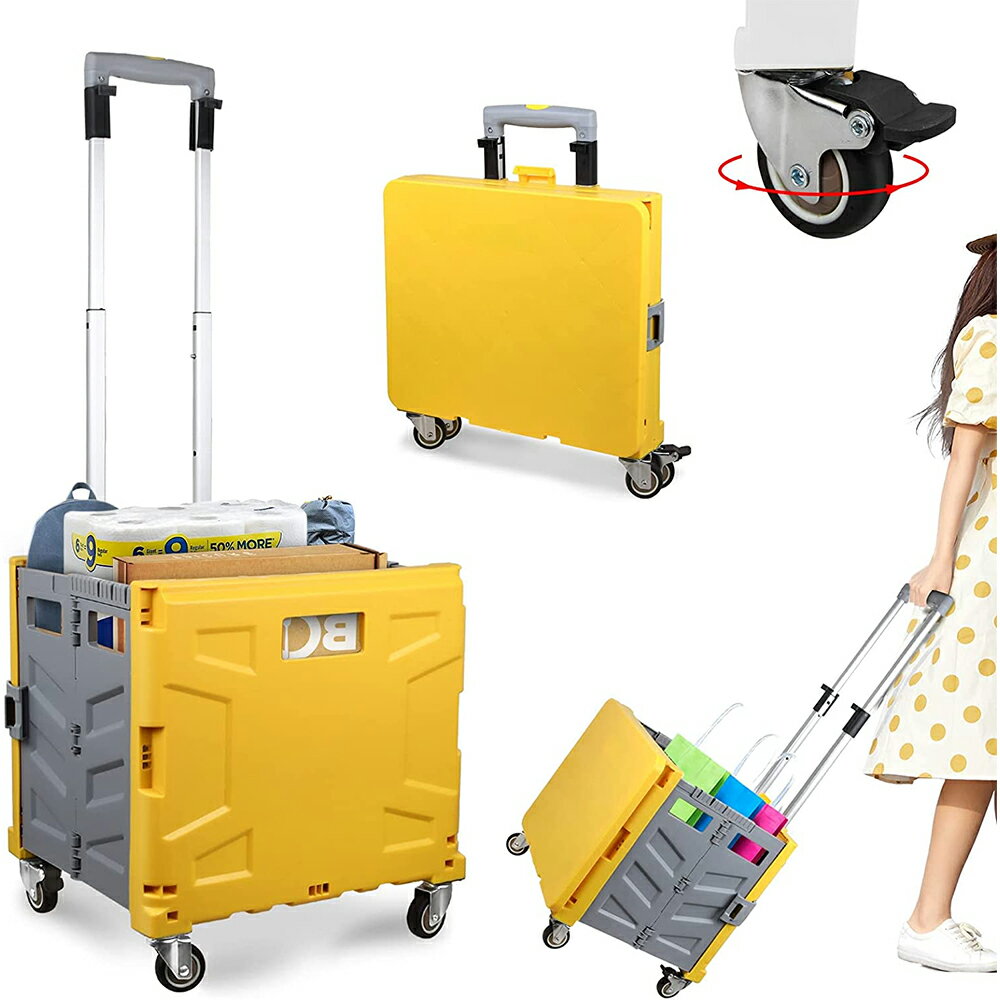 ショッピングカート 買い物カート 台車 折りたたみ キャリーカート キャンプ カート 360°回転 軽量 大..