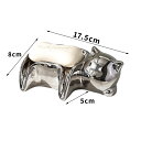 猫 オブジェ せっけんケース 石鹸置き 洗面所 キッチン トイレ 収納 用品 陶器 雑貨 おきもの 可愛い おもしろオブジェ おきもの 綺麗な置物 玄関におく置...