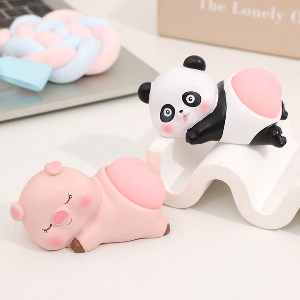 お尻をつまんで弾くことができる小さな振り子可愛い子豚、パンダ、ウサギ、おもちゃqを解凍してお尻を..