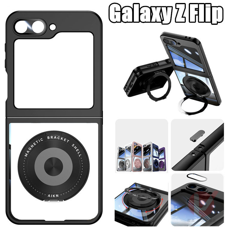 Galaxy Z Flip6 ケース ガラスレンズ保護 リング付 galaxy z flip6 5g ケース ギャラクシー ゼットフリップ6 ケース 耐衝撃 レンズ保護 galaxy z flip6 sc-54e カバー クリア 透明 Galaxy Z