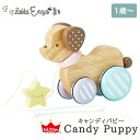 商品名 CandyPuppy-キャンディパピー- メーカー情報 エド・インター / 日本 仕様 ■素材：天然木 ■本体サイズ：約W16×D7×H13.5cm 個装/約W16.5×D7.5×H14.2cm ■対象年齢：1歳〜 商品説明 元気キュートな仔犬のプルトーイ。ひもをひっぱると、まあるいおしりを上下に振って走ります。 男女を選ばない仔犬モチーフはご出産祝いにもぴったり。 「わんわん」と呼んで親しみやすく、お子さまにとってはじめてもお友達になれるおもちゃです。 ※商品に記載の注意事項をよくお読みになってからご使用ください。 配送方法について 【宅配便】のみ可能★