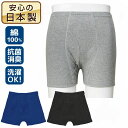 最大20%OFFクーポン! 2枚組 男性用 日本製 失禁パンツ 100cc 前開き トランクス 無地 抗菌消臭 頻尿 吸水ショーツ 尿漏れ おねしょ 綿100%...