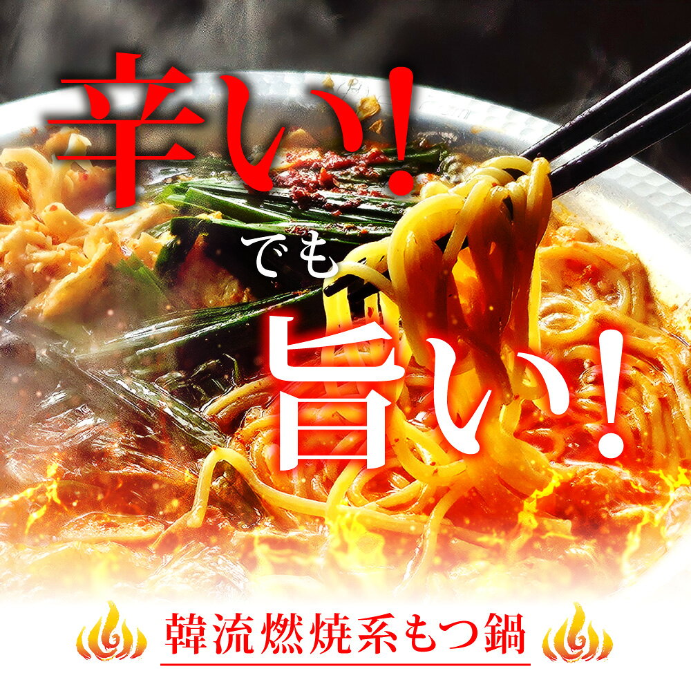 お中元 ギフト もつ鍋 博多辛旨もつ鍋セット 辛旨醤油仕立て [2人前〜3人前] 旨辛な韓流モツ鍋 国産牛もつ100％ 下処理不要で 本場 福岡の モツ鍋 専門店の味。国産小麦のちゃんぽん麺付き enya1-10001196 お米・もつ鍋 おどろきっちん 九州 サンプル画像2