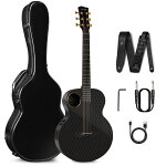 アコースティックギターエレキギター全炭素繊維ギターカーボン・ファイバーギターENYAギターX4ProMini36インチカッタウェイギターベネチアンスタイルギター、硬質ギターバッグ、革製ストラップ付き【送料無料】