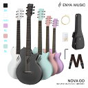 Enya Nova Go アコースティック ギター カーボン一体成型 ミニギター 初心者 キット ギターケース ストラップ 交換用弦 薄型ボディ