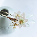 ユリと桜の花束のかんざし u字 簪 ヘアアクセサリー 髪飾り 百合 お呼ばれ パーティー 七五三 卒業式 入園式 入学式 花嫁 ドレス 発表会 和装 洋装 髪飾り