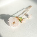 天然石 ローズクォーツ 木蓮のかんざし uピン モクレン 簪 かんざし
