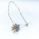 菊 しおり 本に花が咲く 季節の花 栞 ブックマーク ロングチェーン ハンドメイド 手作り