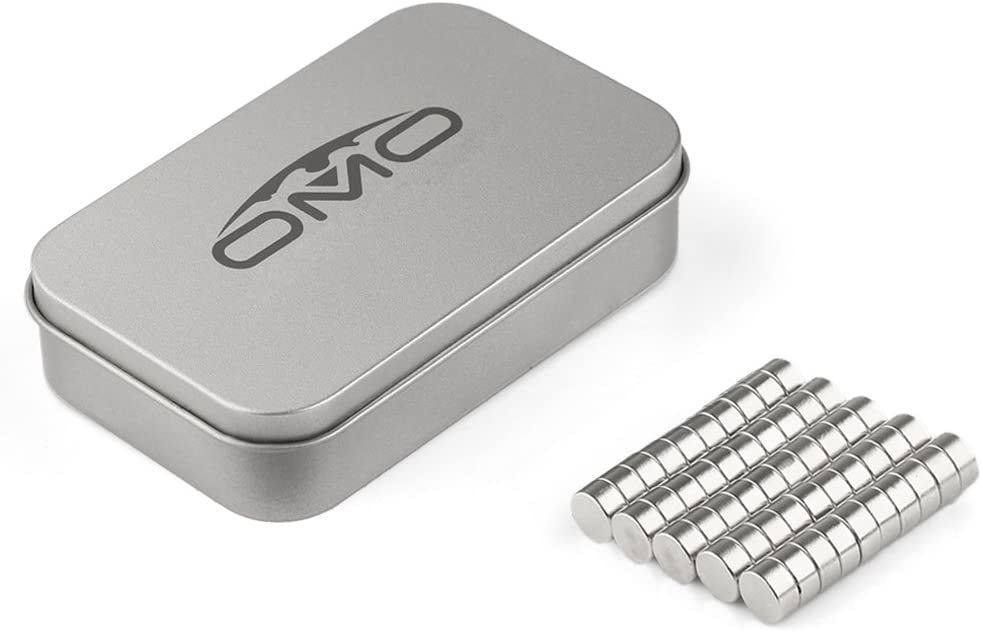 ネオジムマグネット ネオジウム磁石 N50 円形 丸型 8x4mm ニッケルメッキ 専用ケース付き 科学実験 生活収納 オフィス汎用(50個セット)送料無料