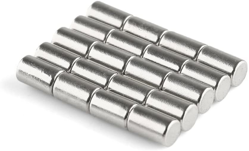乐天商城 - ネオジウム磁石 ネオジウム 磁石 ネオジムマグネット ネオジム 強力 N50円柱型 ネオジム磁石 丸型 5x8mm ニッケルメッキ 専用ケース付き 科学実験 実験 生活収納 保管 オフィス 汎用 (20個セット) 送料無料 事務用品 手芸用品