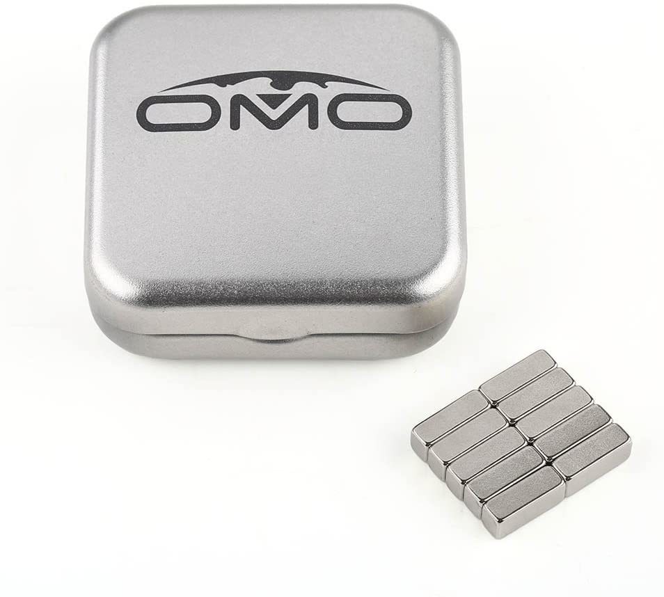 ネオジウム磁石 ネオジムマグネット N35 角型 方形 12x5x4mm ニッケルメッキ 専用ケース付き 科学実験 生活収納 オフィス汎用(10個セット)送料無料