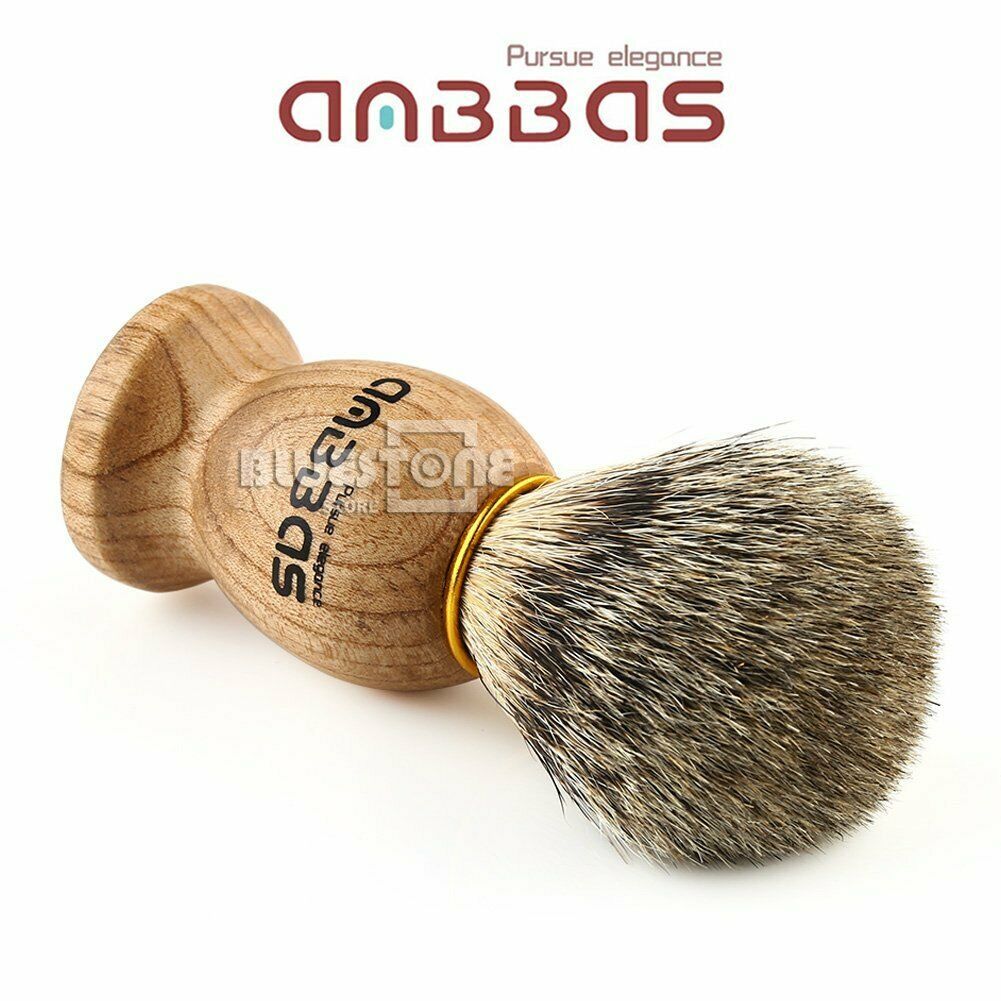 /高評価4.33/ ひげブラシ シェービングブラシ 純粋なバッガーヘア シェービングブラシ 髭剃り 泡立ち 洗顔ブラシ メンズ (ブラシだけ)