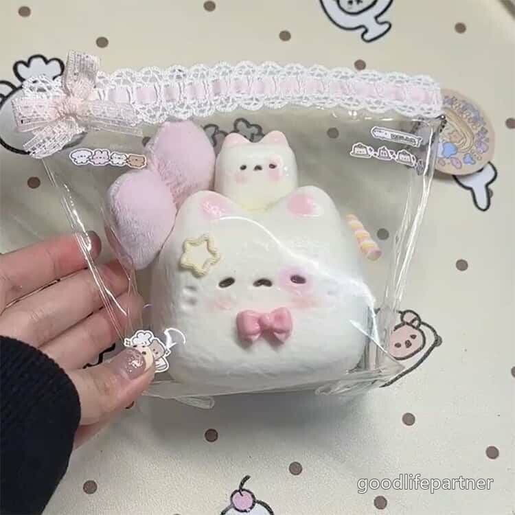 【送料無料】猫スクイーズ めろジョイ ねこ 水感 ぷにぷに弾力 低反発 ストレス解消 癒し もちとろ 粘着 伸縮自在 子供 大人 おもちゃ プレゼント enzaka2000-10014551 HOMEGLOW サンプル画像2