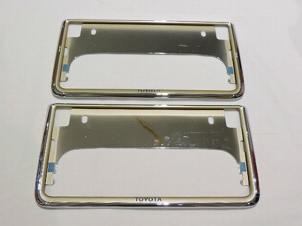 トヨタ純正ナンバープレートリムプレステージ 2枚セットTOYOTA ロゴ入りナンバーフレーム