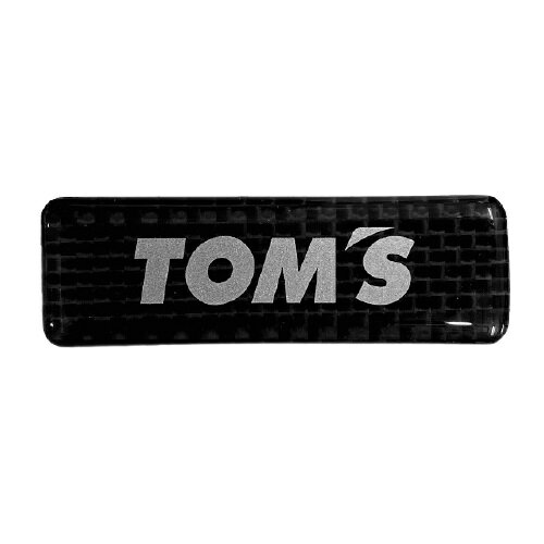 TOM`S トムスドライカーカーボンエンブレム縦20mm横62mm厚さ2mmステッカー 貼付タイプ※代引不可商品