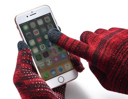 NISSAN 日産コレクションニスモ NISMOFAN グラデーションニットグローブ ブラック レッド手袋 毛糸 ファッション 防寒 冬スマホ操作対応 ニッサン※代引不可商品