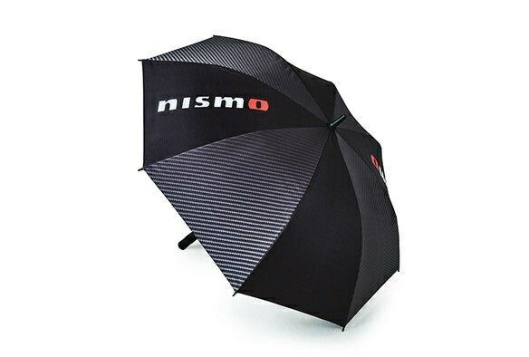 日産コレクションサーキット パラソルブラック 黒 カーボン柄ニスモ ロゴプリント