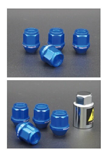 INTER MILANO超々ジュラルミンレーシングナット 12本 &ロックナット 4本ブルー M12×1.5 28mm合計 16本セットトヨタ ミツビシ ホンダマツダ ダイハツインターミラノ