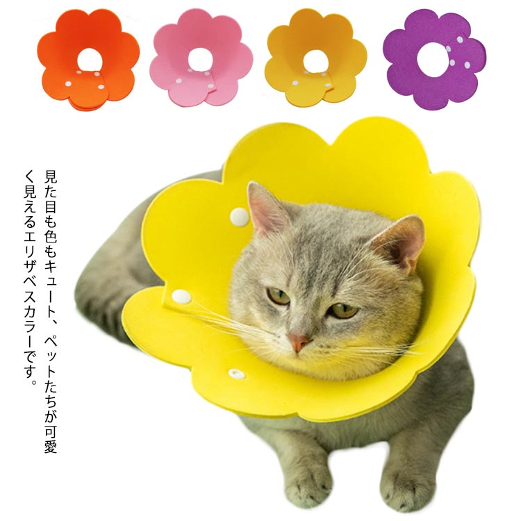 フェルト エリザベスカラー 小型犬 猫 術後 ペット 軽量 5枚セット 猫 保護 ソフト...