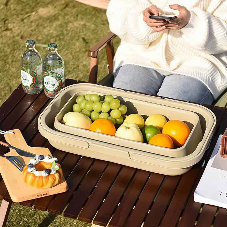 蓋付き キャンプ用品 アウトドア ピクニックバスケット 大容量 コンパクト 蓋付き ...