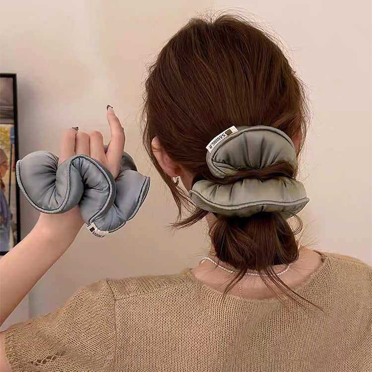 ヘアアクセサリー おしゃれ ボリューム ぷっくり 大人っぽい シンプル シルク調 シ...