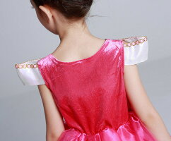 オーロラ姫ワンピース衣装子供ミニドレス子供用こどもコスチュームコスプレ仮装お姫様子供ドレス変身なりきり女の子プレゼントギフトTDLイベントパーティー誕生日発表会結婚式演奏会ステージ衣装演劇文化祭2点セット