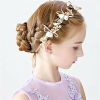 ヘアアクセサリーヘッドドレス子供花冠ヘッドアクセサリーカチューシャフラワーカチューシャフラワーモチーフ髪飾り子供髪飾りビジューパールリボン立体フラワー結婚式発表会ピアノ発表会七五三プレゼント
