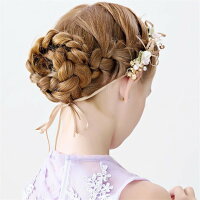 ヘアアクセサリーヘッドドレス子供花冠ヘッドアクセサリーカチューシャフラワーカチューシャフラワーモチーフ髪飾り子供髪飾りビジューパールリボン立体フラワー結婚式発表会ピアノ発表会七五三プレゼント