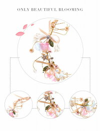 ヘアアクセサリーヘッドドレス子供花冠ヘッドアクセサリーカチューシャフラワーカチューシャフラワーモチーフ髪飾り子供髪飾りビジューパールリボン立体フラワー結婚式発表会ピアノ発表会七五三プレゼント