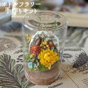 ボトルフラワー 手作りキット ドライフラワー プリザーブドフラワー ハンドメイド キット 全5種 ギフト ガラスドーム アレンジ お洒落 花 インテリア プレゼ...