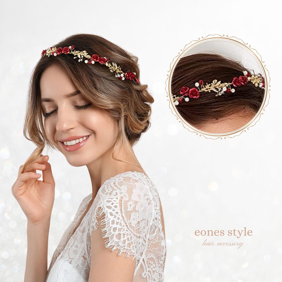 ヘアアクセサリー レディース 結婚式 ウェディング ブライダル リボン ワイヤー 髪飾り カチューシャ ..