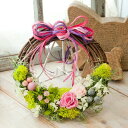 ドライフラワー リース 可愛い 玄関 おしゃれ 【妖精の箱庭みたいなフェアリーリース Jardin miniature de la fee Rose】