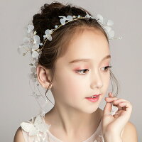 ヘアアクセサリー ピアノ 発表会 子供 レディース 髪飾り ヘッドドレス ヘアクリップ セット 女の子 キッズ 花 リボン フォーマル ホワイト パール ティアラ カチューシャ 結婚式 ブライダル ウエディング 写真撮影 (HC42)