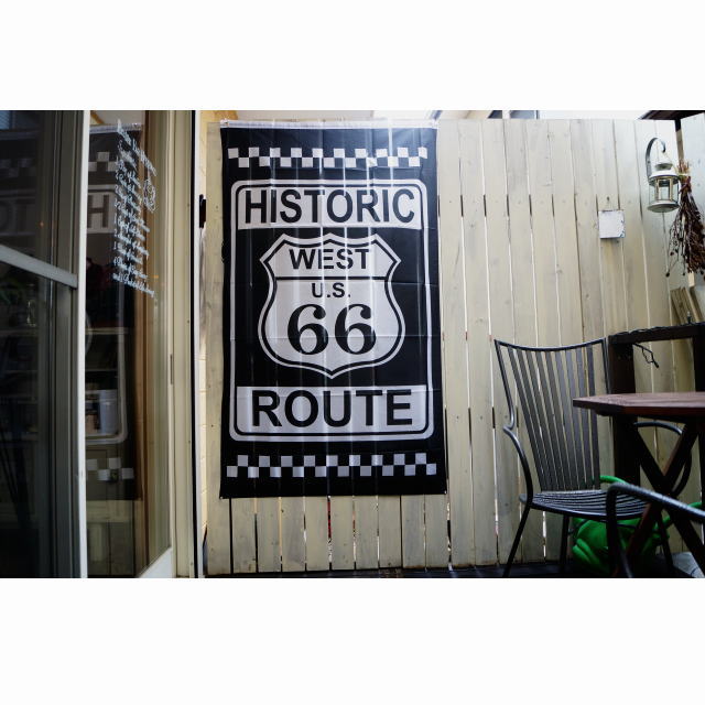 フラッグ 旗 壁 飾り インテリア タペストリー ルート66 R66 HISTORIC 150×90cm (スポーツ観戦 応援 サポーター 男前 インテリア おしゃれ アメリカン 雑貨)セール サッカー 用品 セール