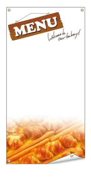 マジカルシート 300幅 チョークアート メニューベーカリー(販促用看板 POP ディスプレイ 屋台 フードコート 出店)