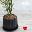 フラワーポット 植木鉢 おしゃれ 陶器鉢 ミニポット リベロ 黒マットM 星口絞り型 φ12.5cm プランター 園芸鉢 観葉植物 多肉植物 熱帯植物 エキゾチックプランツ アグラオネマ カラテア