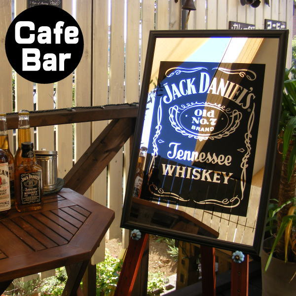 パブミラー バーミラー 鏡 壁掛け ジャックダニエル ロゴ Jack Daniel s アイリッシュバー カフェ 風 おしゃれ ビール お酒 看板 