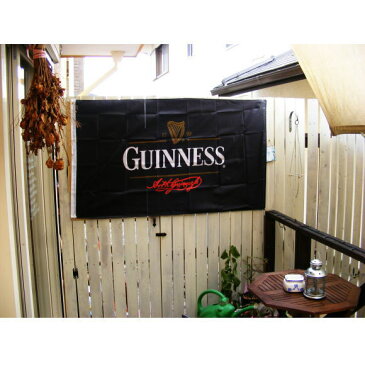 フラッグ　旗　壁 飾り　インテリア　タペストリー ギネスビール Guinness 　（バー＆パブグッズ （ガレージング　ディスプレー　スポーツ観戦　応援　サポーター　）