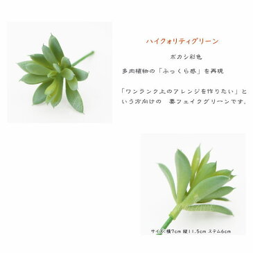 スターアエオニウム（グリーン）2個アソート 多肉植物ピック　フェイクグリーン アレンジ 人工観葉植物 おしゃれ ウォールアート 造花 壁面緑化 パネル 壁掛け