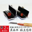 【エントリーでポイント10倍】印鑑 はんこ 銀行印 黒水牛 2本セット ケースあり 印面朱色 実印 認印 個人印 ハンコ 仕事 職場 12mm 15mm 10年...