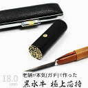印鑑 はんこ 銀行印 黒水牛 ケースあり 印面ゴールド 実印 認印 個人印 ハンコ 仕事 職場 18.0mm 10年保証