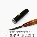 【本日エントリーで抽選最大100%Pバック!】印鑑 はんこ 銀行印 黒水牛 芯持ち ケース無し 印面シルバー 実印 認印 個人印 ハンコ 仕事 職場 13.5m...