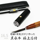印鑑 はんこ 銀行印 黒水牛 ケースあり 印面シルバー 実印 認印 個人印 ハンコ 仕事 職場 16.5mm 10年保証
