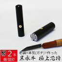 印鑑 はんこ 銀行印 黒水牛 2本セット ケース無し 印面シルバー 実印 認印 個人印 ハンコ 仕事 職場 12mm 15mm 10年保証