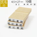 【本日エントリーで抽選最大100%Pバック!】氏名印 ゴム印 はんこ スタンプ 名前 おなまえ ネーム オーダー 4.5mm×27mm 10個セット