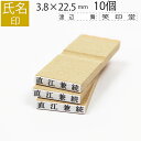 氏名印 ゴム印 はんこ スタンプ 名前 おなまえ ネーム オーダー 3.8mm×22.5mm 10個セット
